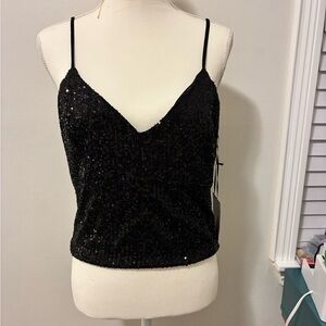 Black Sequin Camisole